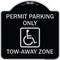 Signmission Georgia ADA Handicapped Parking Accessible Permit Parking Only Tow-Away Zone with Sym, BS-1818-23935 A-DES-BS-1818-23935 - alternate 1